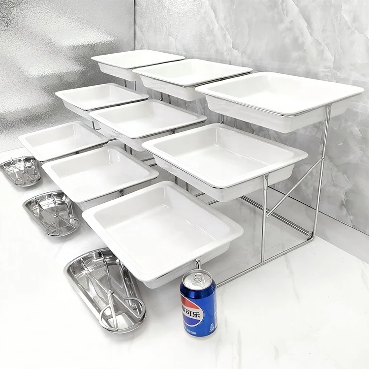 Huadisen factory direct sales three-layer ceramic food elevator buffet display tray quality assurance