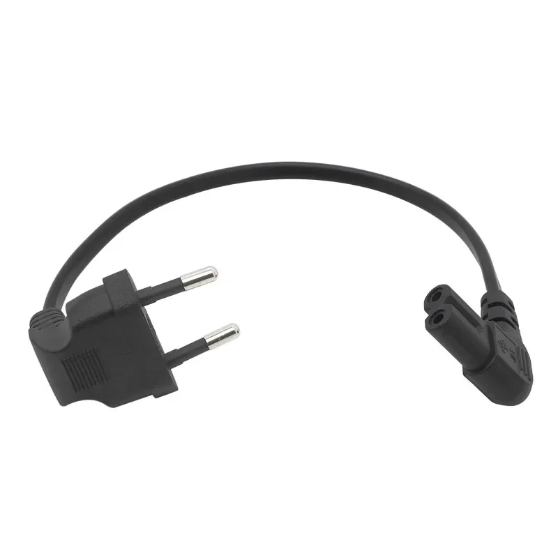 0.6M 90 Degree Schuko CEE7/16 Europe 2pin Male to Right Angled IEC 320 C7 Power Supply Cord Cable