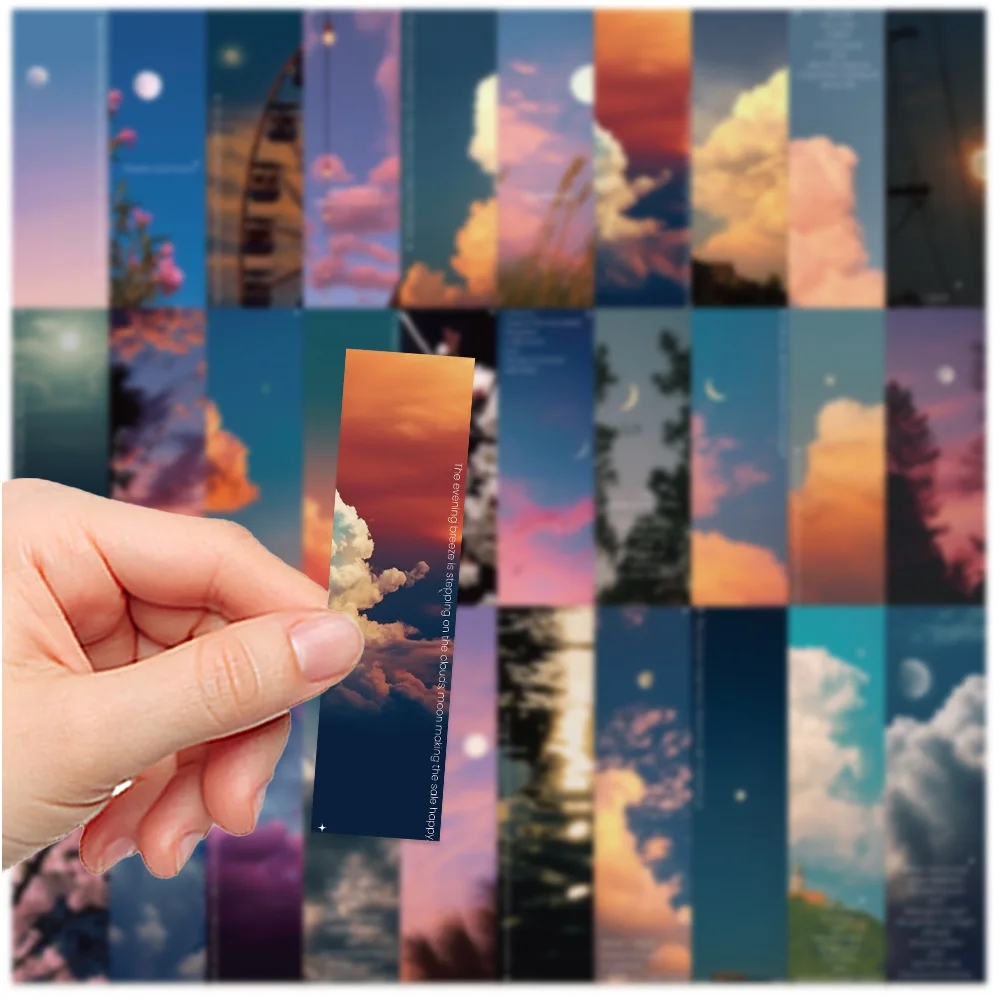 30 Bookmarks with Advanced Reading Label Cards for Students to Decorate Bookmarks with DIY Fresh Scenery