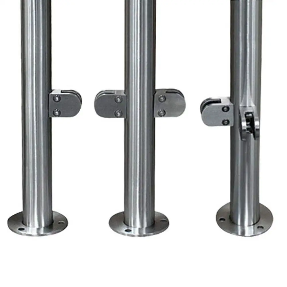 Glass Railing Post, Stairs Pool Fence Post Balustrade Railing Post Stainless Steel Glass Clip for Balustrade Balcony Deck Stairs
