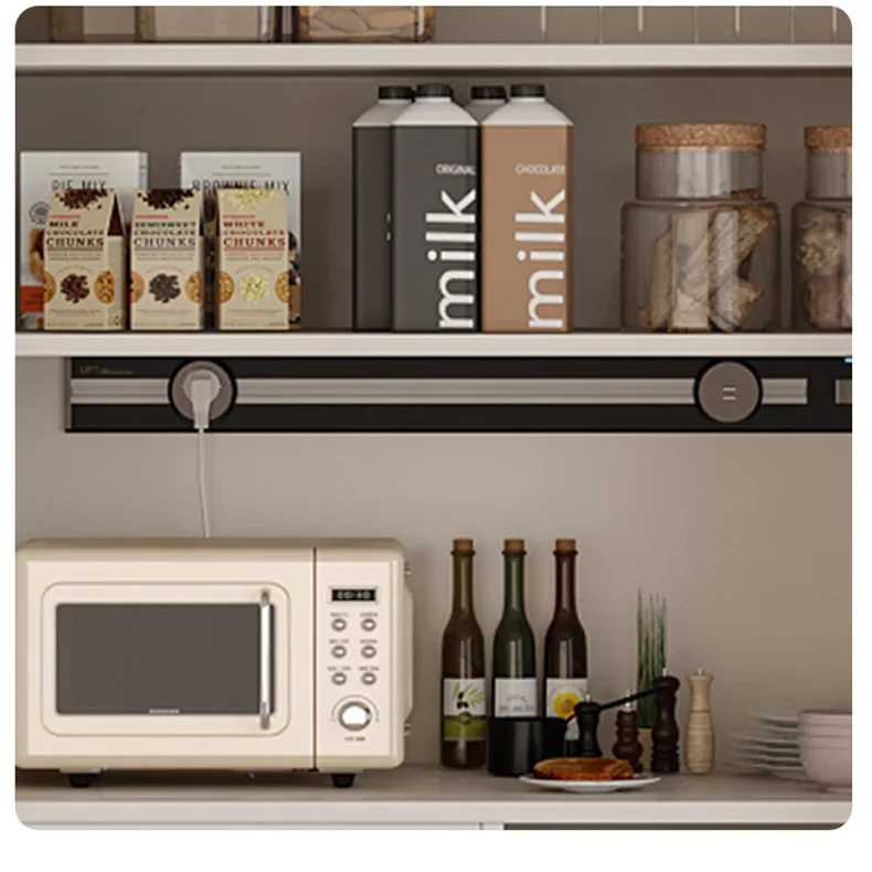 Aluminum alloy snack storage cabinet, wine cabinet, integrated refrigerator cabinet against the wall, side cabinet, home improve