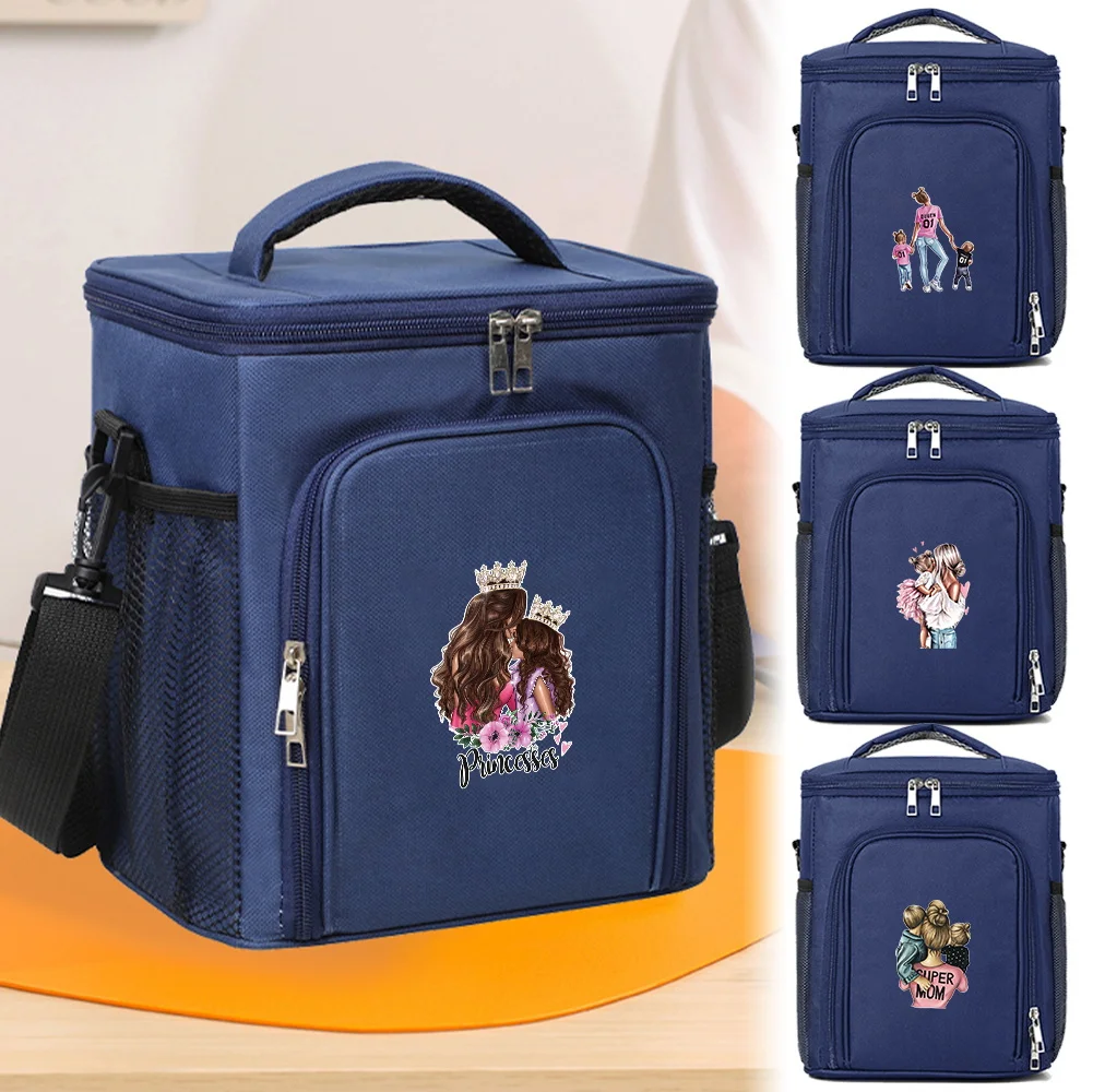 

Ice Box Insulated Picnic Lunch Bag Family Activities Mom Printing Series Food Keep Fresh Large Capacity Insulation Box