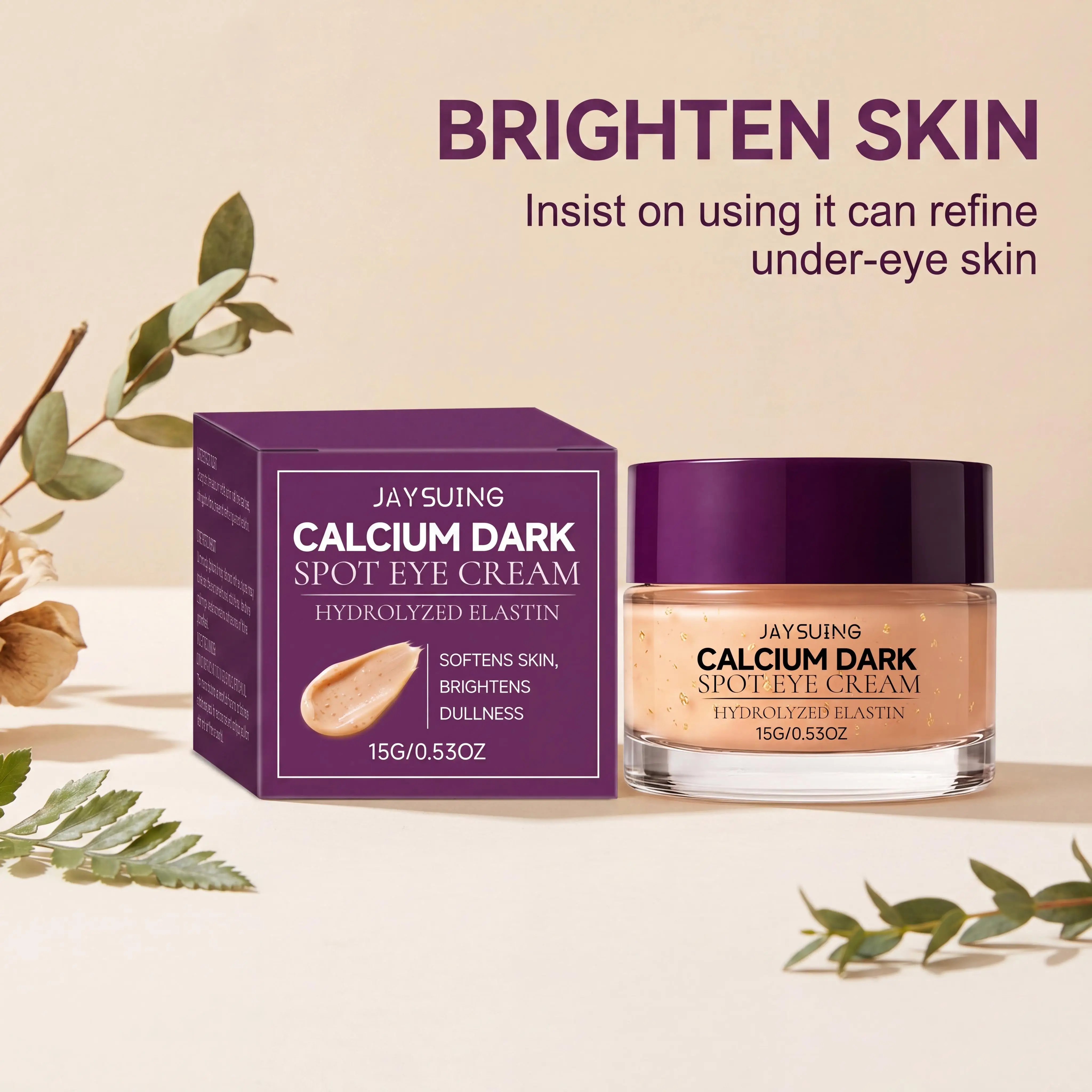 Calcium Dark Spot Eye Cream |  |Reduce Under Eye Bags Firm Sagging Eye Skin Anti Wrinkles Moisturize Calcium Volume Eye Cream