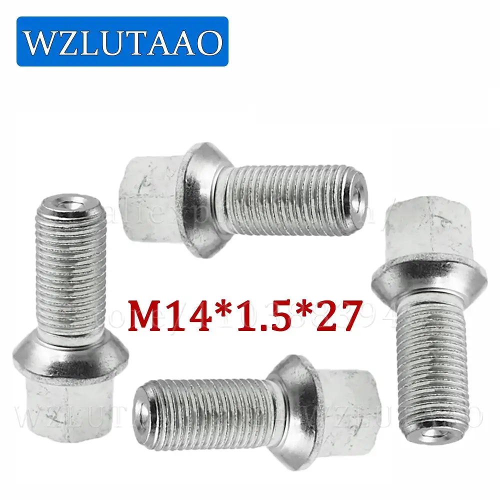 1/4/5/10/16/20pcs M14*1.5*27 Wheel Bolt For Audi A4 A5 A6 A8 TT Skoda Seat VW ID.4 Atlas Phaeton 4D0601139 4D0601139A WHT002438