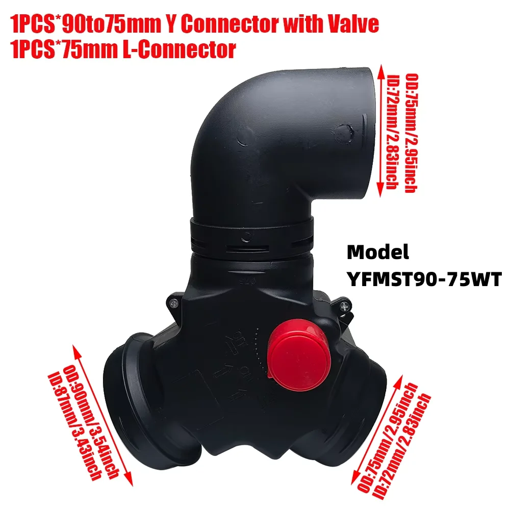 90mm Diesel Heater Ducting Kit Warm Air Vent Outlet Elbow Joiner Connector For Webasto Eberspacher Parking Heater 5KW 8KW 12KW
