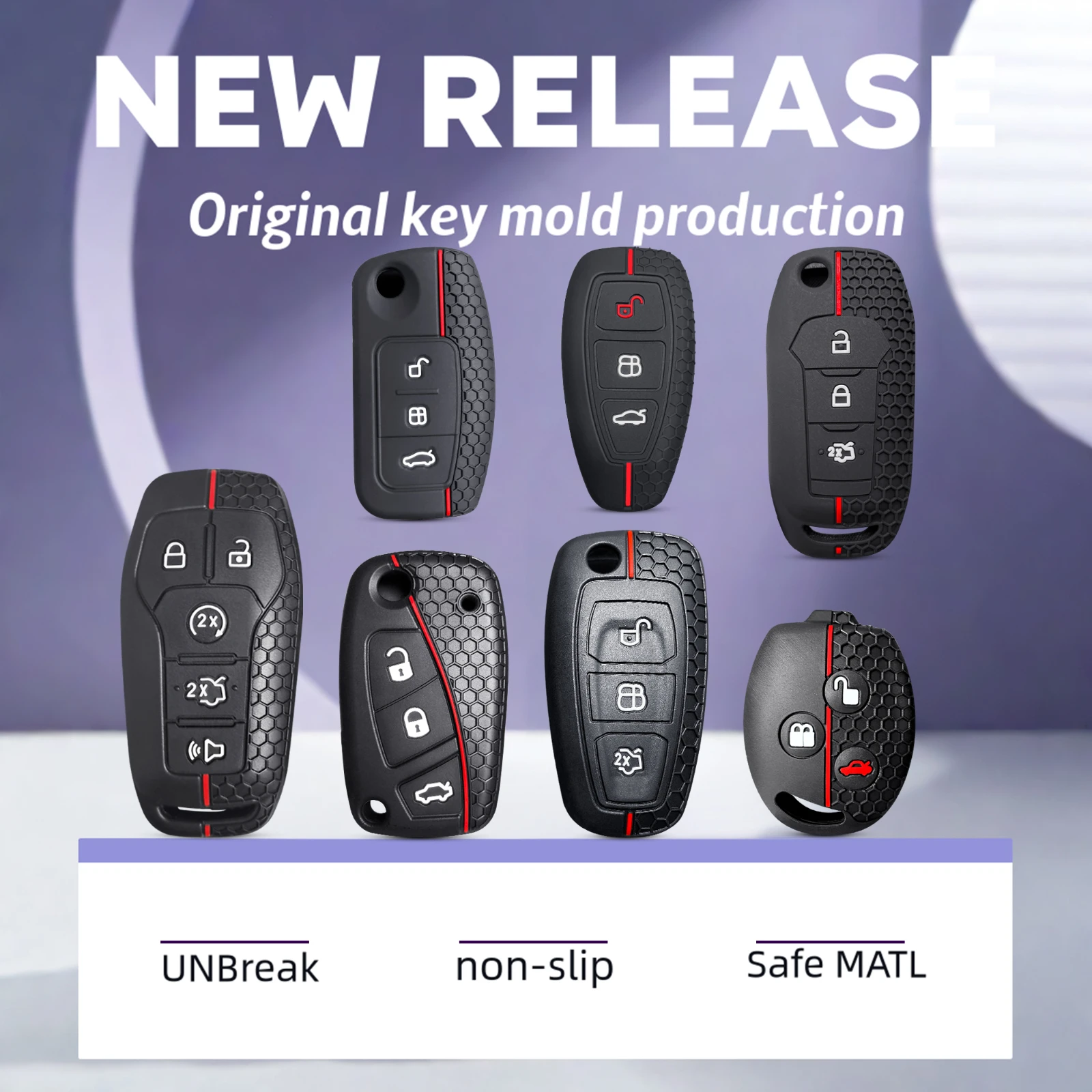 

Автомобильный брелок-органайзер для ключей, чехол для Ford Kuga Focus Mk2 Mk3 Mk4 Mondeo Ka Fiesta Ranger Raptor Fusion Fiesta Puma