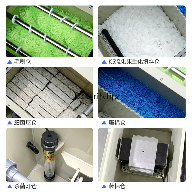 Drum Microfilter Aquaculture Koi Pond Sterilization Filter Circulation System