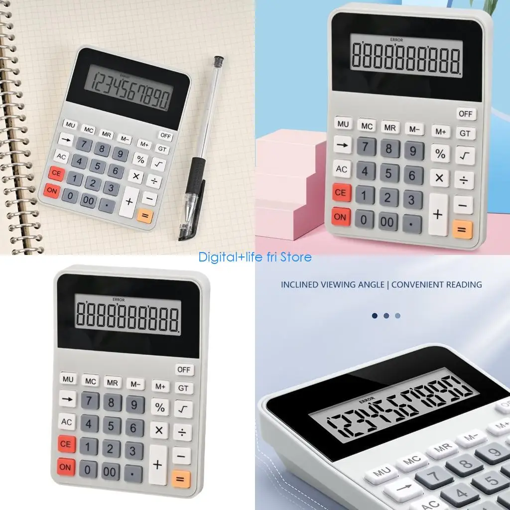 E06D Office Calculator High Clearly Display Battery Power Efficient Number Crunching