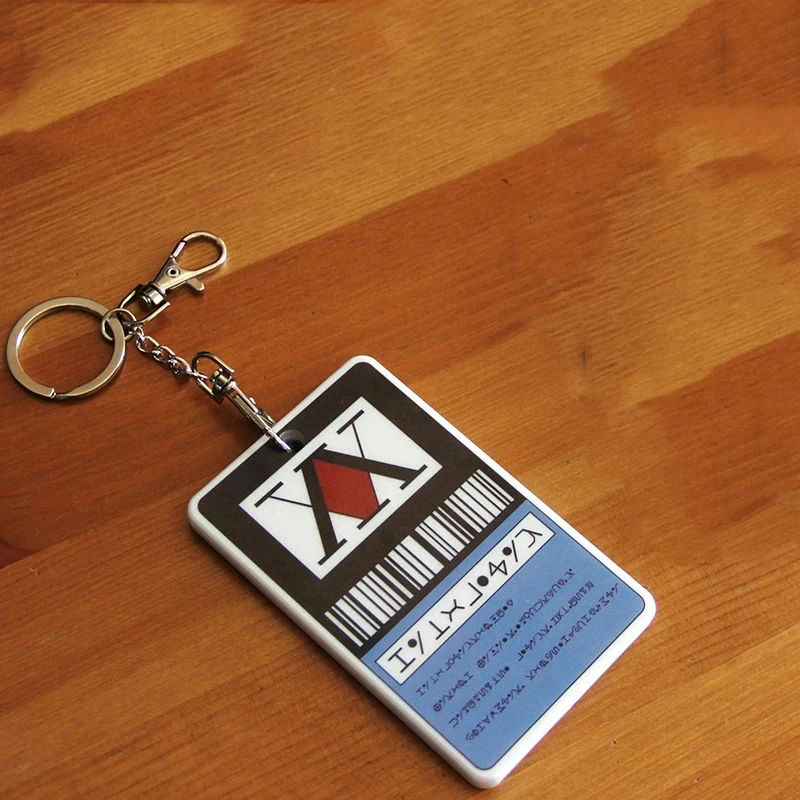 Anime Hisoka Kurapika Killua Zoldyck chaCosplay License Card Holders PVC Card Set Cover Case Key Chain Pendant Keychains Prop