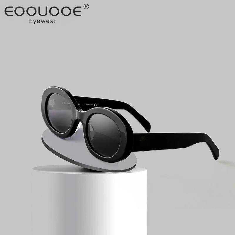 

Brand Fashion Women Sunglasses 100% Handmade Acetate Polarized Gray Optics Prescription Leopard Eyglasses 40194