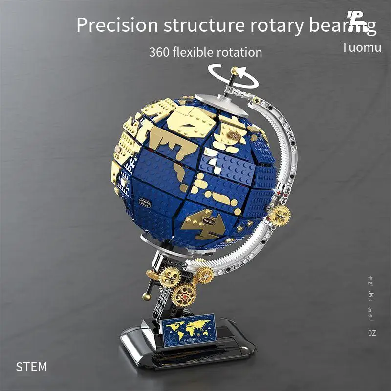 Sistema Solar aeroespacial, globo, bloques de construcción, universo, mapa del mundo 3D, modelo de ensamblaje, bloques de construcción, juego de juguetes para niños