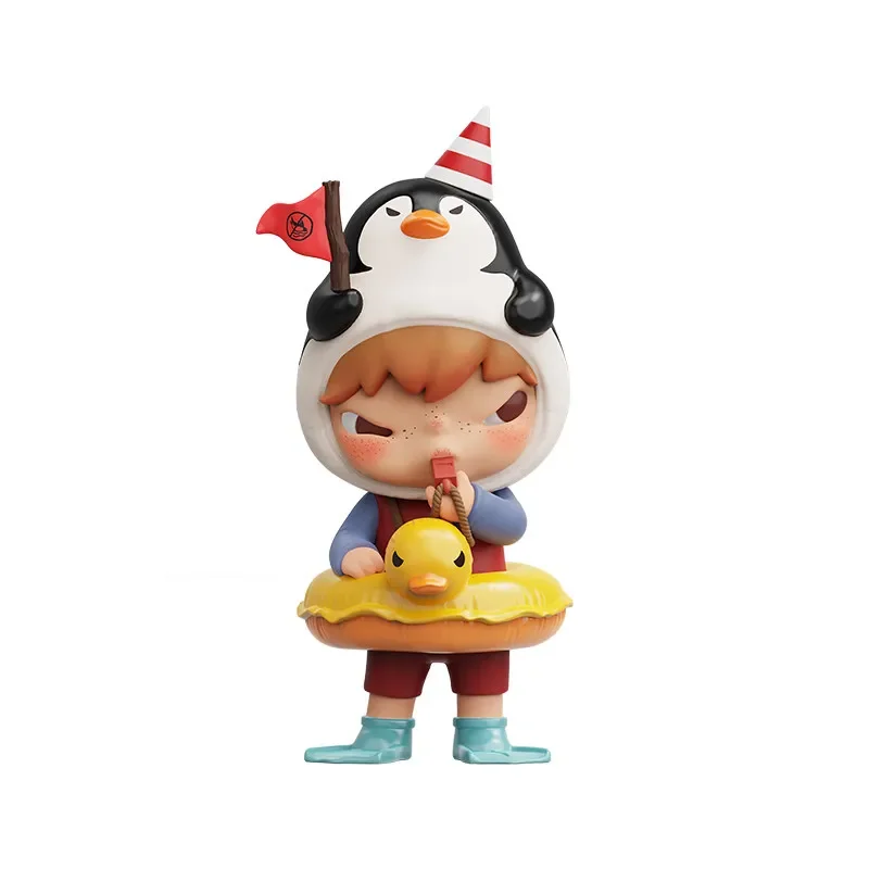 POP MART Hirono Penguin Lifeguard Series Caja Sorpresa de Juguetes, Adornos Kawaii, Figuras, Decoración del Hogar, Muñecos de Escritorio