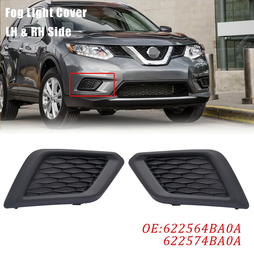 

2x крышка противотуманных фар для Nissan X-Trail Xtrail Rogue 2014 2015 2016, крышки противотуманных фар, рамка, решетка для фар, автомобильные аксессуары