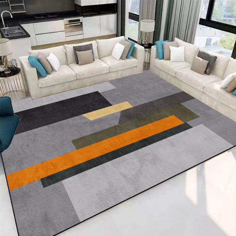 Luxury Geometric Pattern Carpet Living Room Home Decoration Modern Large Area Rugs Easy Clean Non-slip Entrance Door Mat Ковер