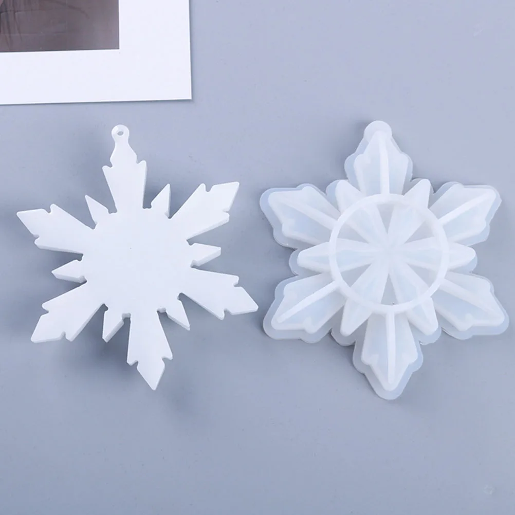 

Snowflake Hanging Pendant Mould DIY Manual Mold Creative Crystal Epoxy Silicone Jewelry Accessories Components Non Stick Easy