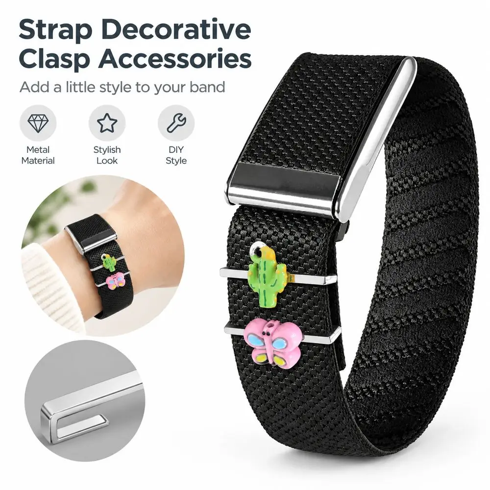 Metal Watch Strap Decorative Ring Strap Slide Charm Cartoonish Watch Bracelet Decoration Jewelry Items for Whoop 5.0/5.0 MG/4.0