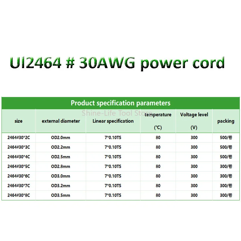 SL 30~14AWG UL2464 Black/White Multi-Core Wire Copper Signal Cable Channel Audio Power Cable Sheathed Wires 2~10 Cores