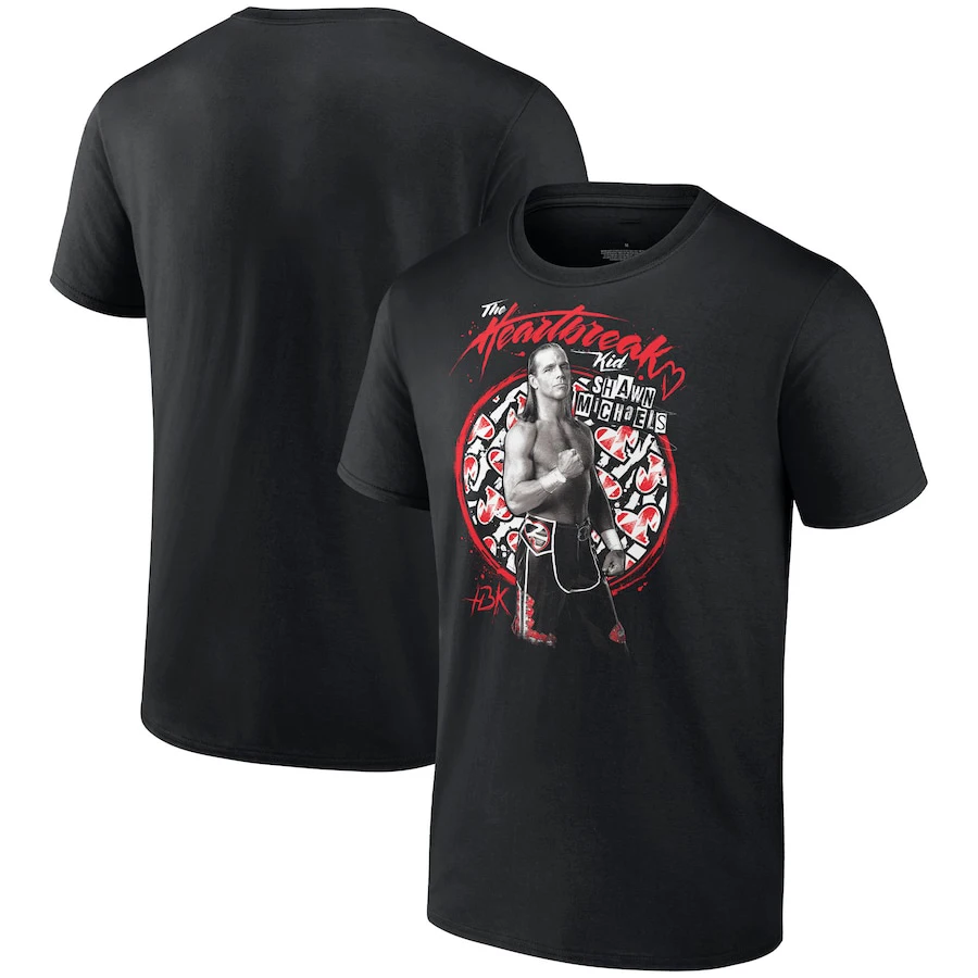 Camiseta preta Shawn Michael Heartbreak masculina, 35 ° aniversário infantil, verão, esporte de manga curta, mulheres Mem, roupas infantis, camisetas