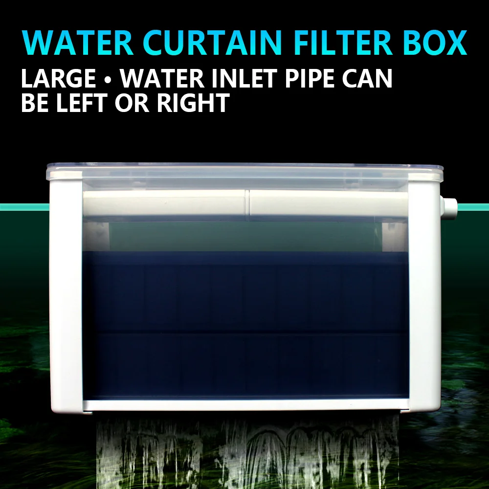 

Low Water Level Circulation Turtle Tank Filter Three-In-One Water Curtain Filter Box Circulating Pump Filters Box Water Purifier