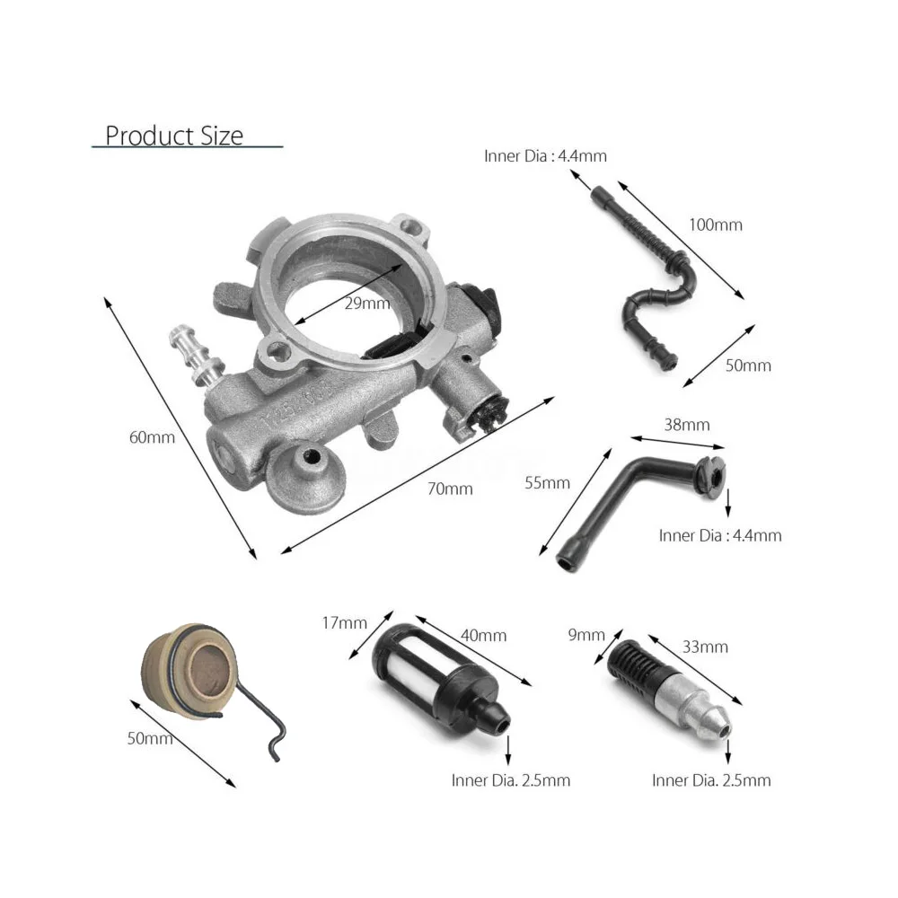 Chainsaw Attachment MS360 Replacement Accessories Tool Oil pump Spare Parts Fuel Filter Worm Rod Pipe Maintenance