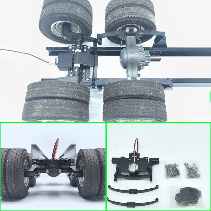 Electric Lift Rear Suspension for 1/14 RC Truck Tamiya For Scania 770S For volvo FH16
