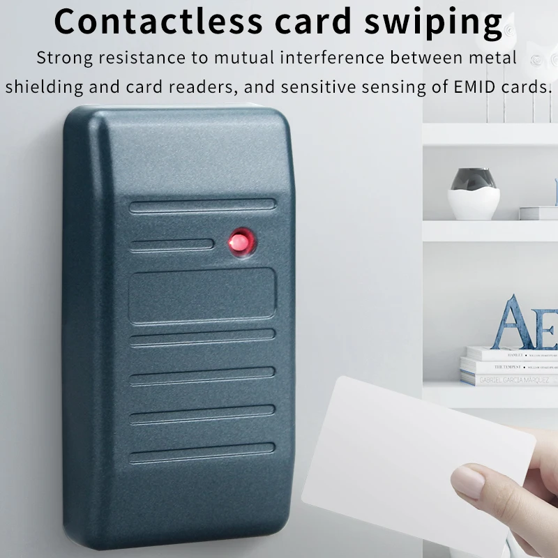 Short-Range NFC Access Control  Card Reader with Waterproof Housing Crash Protection RS485/RS232 Interfaces for Security Systems