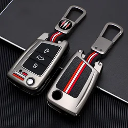 Zinc Alloy Car Key Case For VW Volkswagen Golf 7 MK7 Tiguan MK2 For SEAT Ateca Leon FR 2 Ibiza For Skoda Octavia Keychain