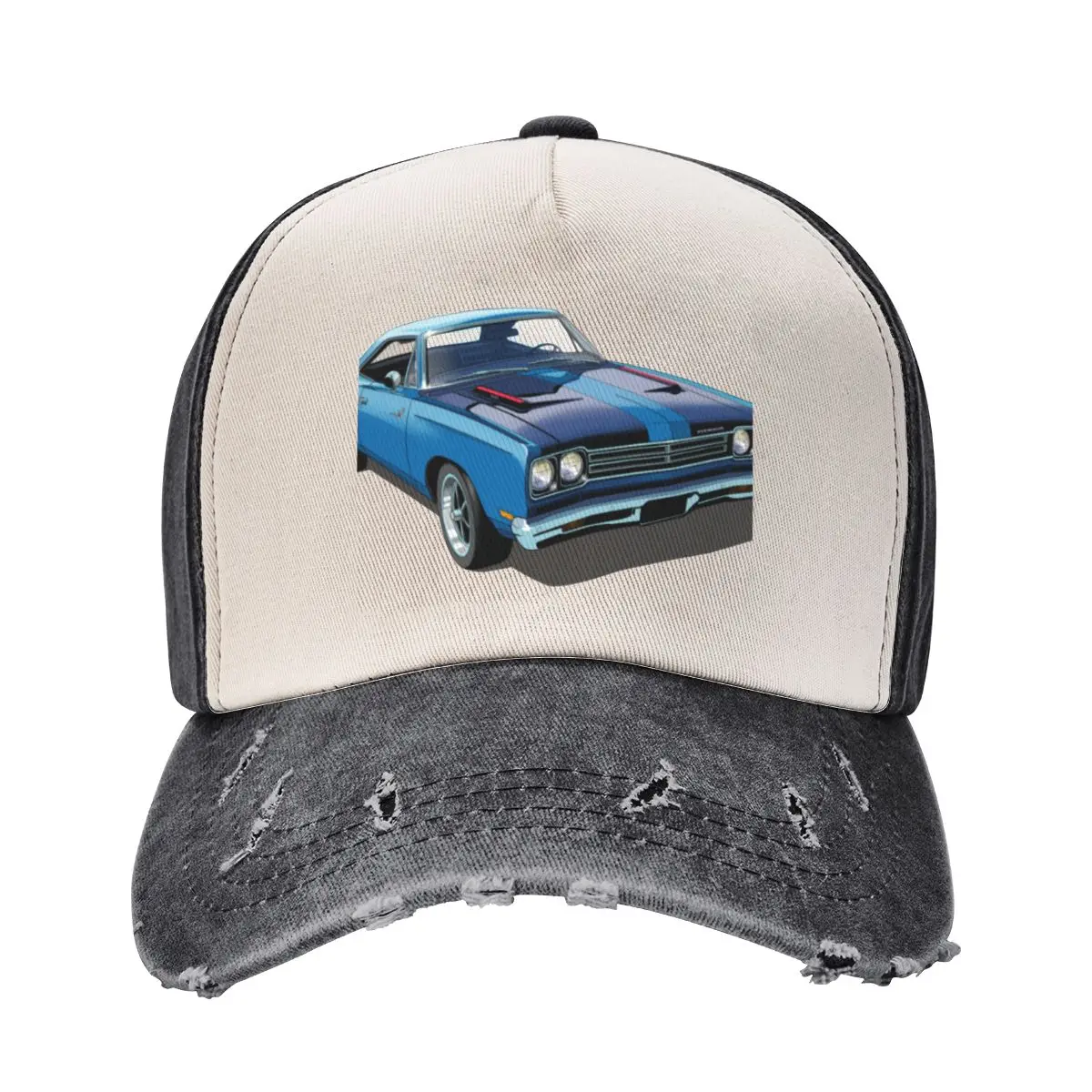 1969 Plymouth Roadrunner in blue Baseball Cap Ball Cap Golf Hat Man Anime Hat Girl'S Hats Men's