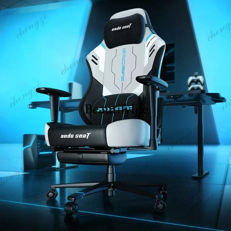 Silla de Oficina A68 Negra con Reposapiés, Silla de Juego Reclinable Ajustable y Cómoda para PC, Silla de Escritorio para Oficina en Casa