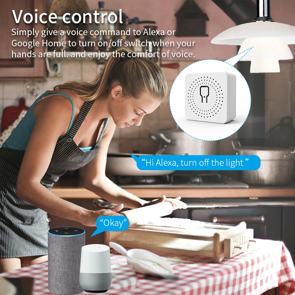 16A WLAN-Smart-Schalter mit Timer, CozyLife APP-Steuerung, kompatibel mit Alexa & Google Home Sprachsteuerung – Detail 4