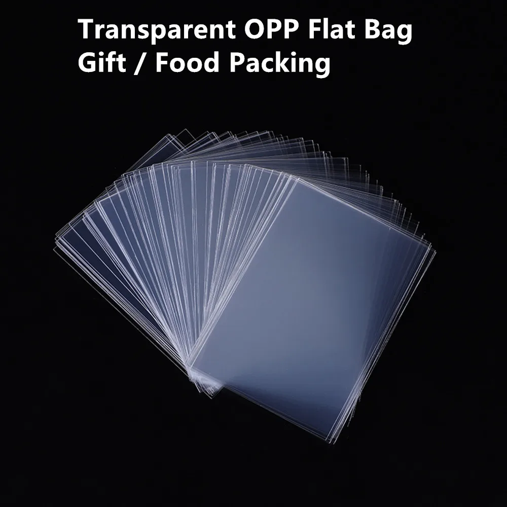 

500pcs Small Transparent OPP Bags - Top Open Plastic Pouch Lollipop Cookies Bread Package Wedding Party Jewelry Gift Packing Bag