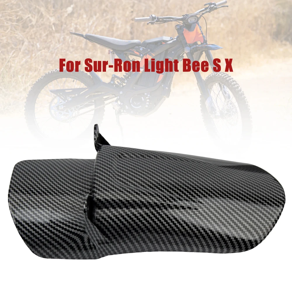 

For Sur-Ron Light Bee S X Motocross Mudguards Rear Fender Carbon Fiber Color Accessories Rear Fender Refit For Surron Parts