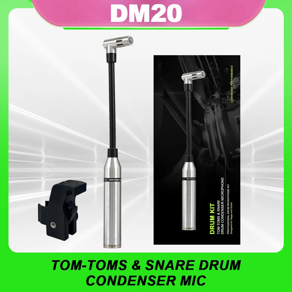 

DM20 Metal condenser drum microphone specifically designed for Tomtoms or Snare