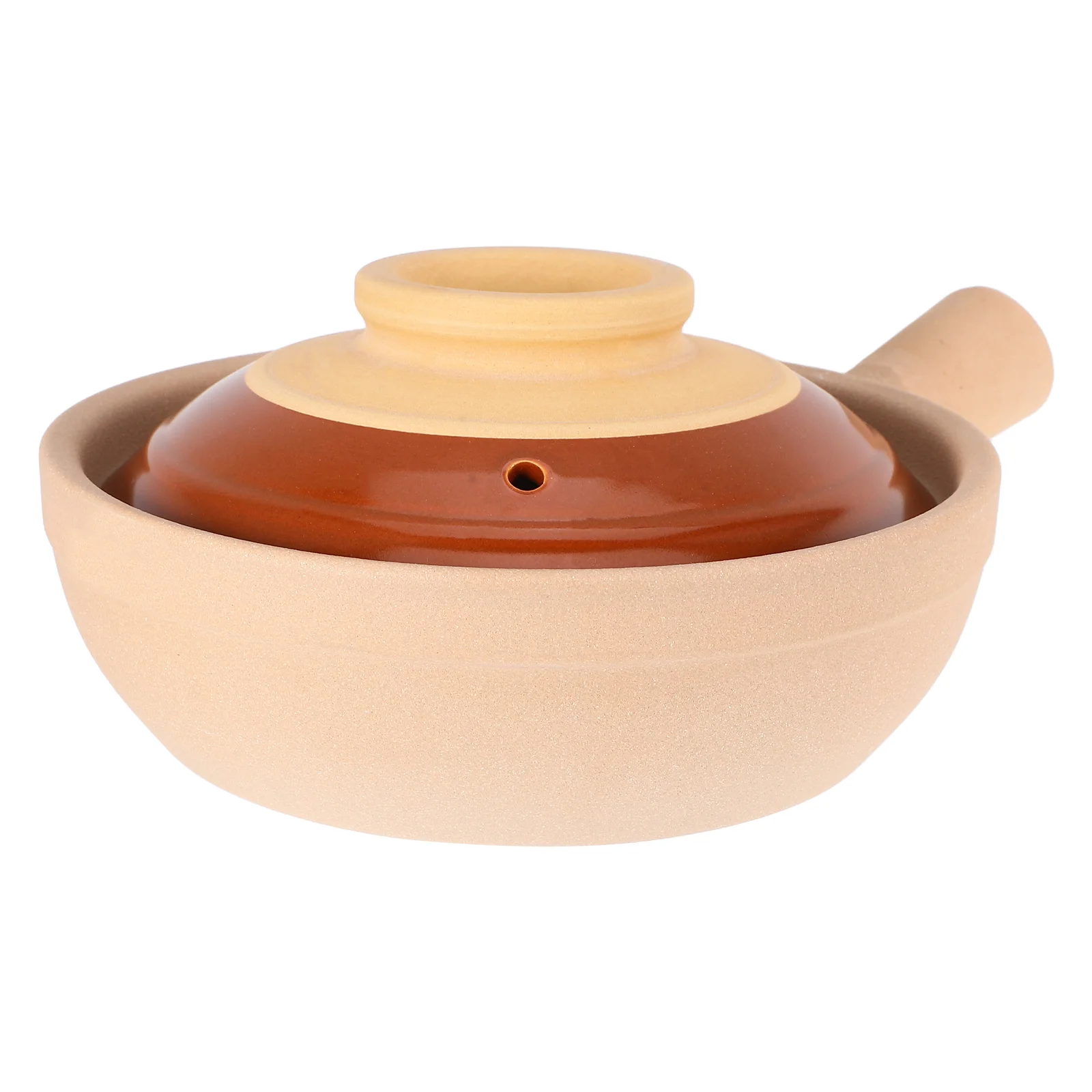 

Ceramic Clay Pot with Single Handle Soup Cooking Pot Terracotta Pan Pot with Lid for Rice Cooking Porridge Soup Bakeware Accesso