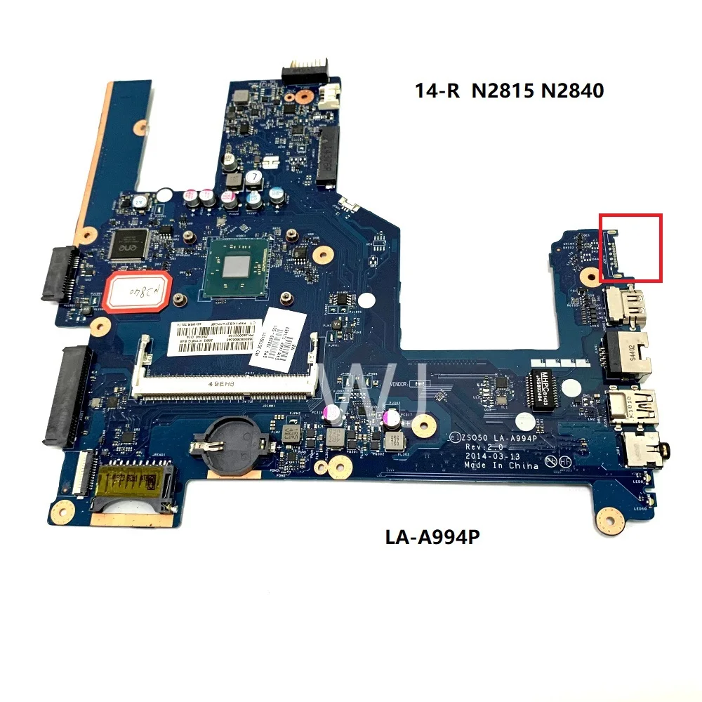 for HP 14-R 759879-501 788289-501 laptop motherboard LA-A994P N2815 N2840  with100% Tested