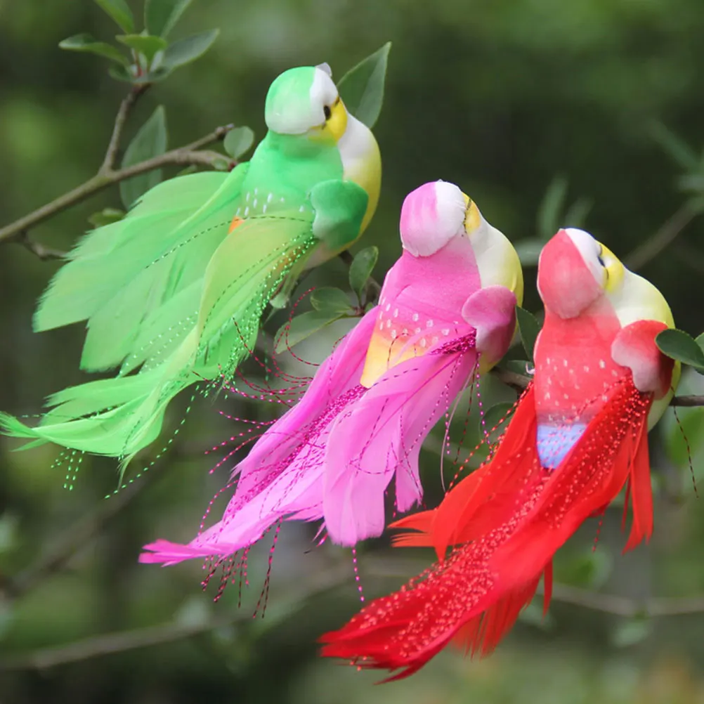 

12Pcs Artificial Birds Clip Design Lifelike Simulated Birds Garden Decoration Outdoor Tree Potted Plant Decor Bird Ornament