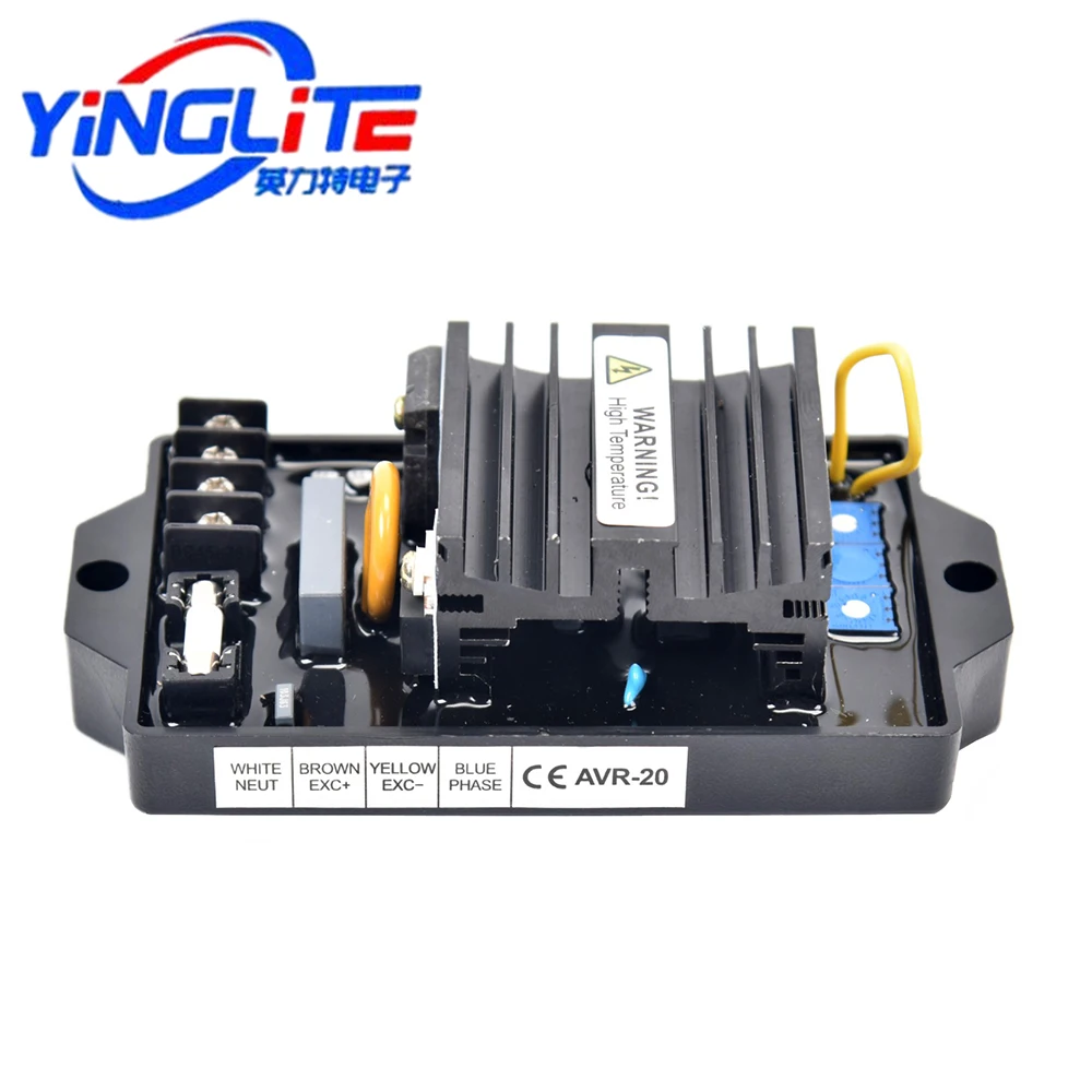 AVR-20 AVR Automatic Voltage Regulator Brushless Excitation Generator Stabilizer Control Module Diesel Genset Parts Gavr-20A