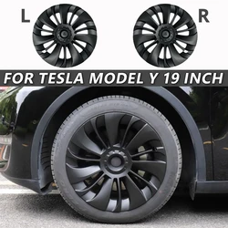 4PCS Hub Cap 19 Inch Car Replacement Wheel Cap Performance Automobile Hubcap Full Cover Accessories for Tesla Model Y 2023 2024