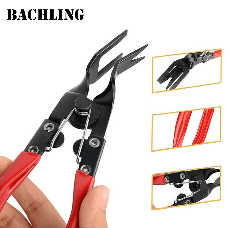 Car Trim Interior Plastic Disassembly Tools Kit Car Clip Pliers Fastener Remover Pry Tool Set Trim Removal have Tool Storage Bag