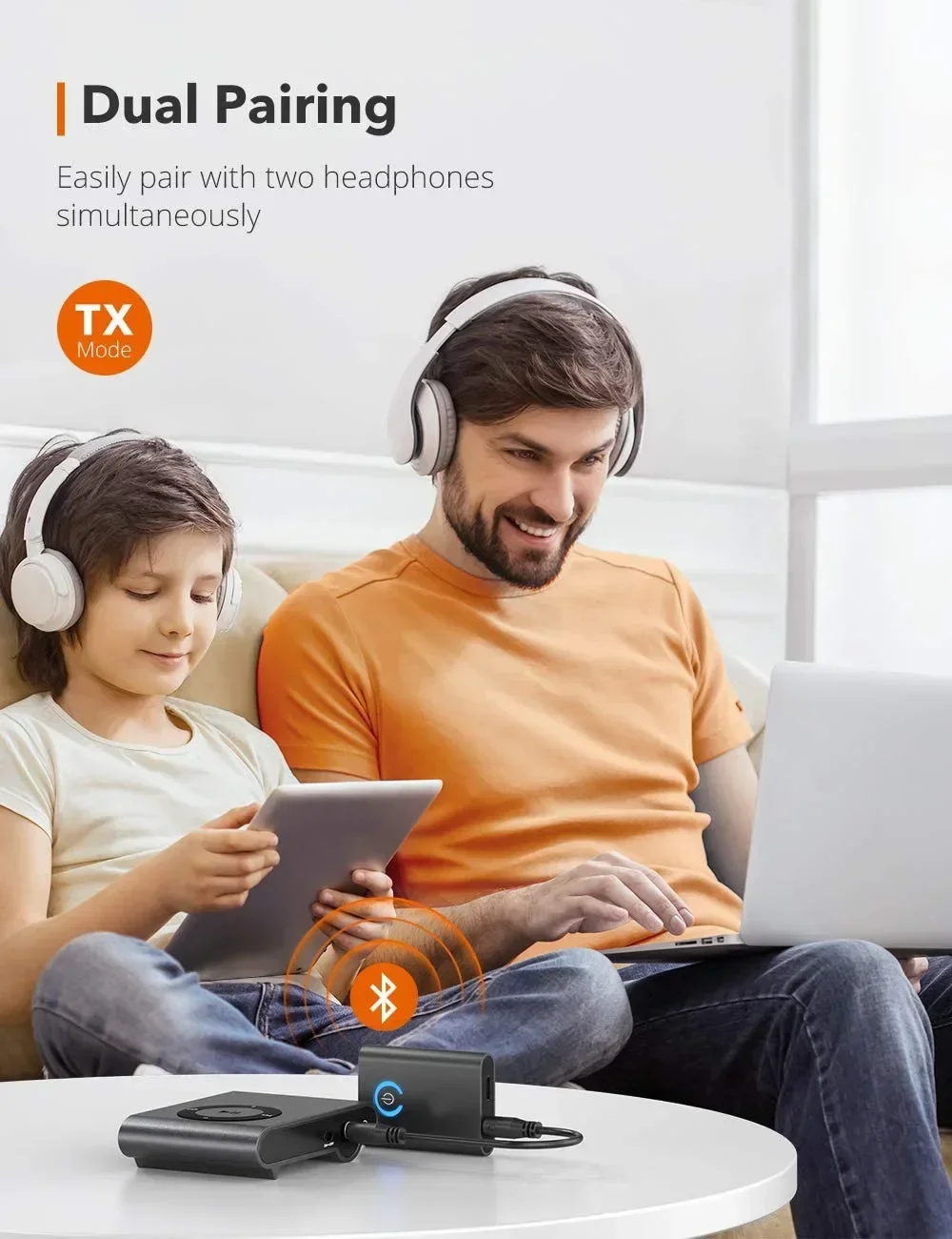 Bezprzewodowy nadajnik-odbiornik 2 w 1 Bluetooth 5.0 Ładowalny adapter audio do telewizora PC Głośnik samochodowy 3,5 mm AUX Hifi Muzyka