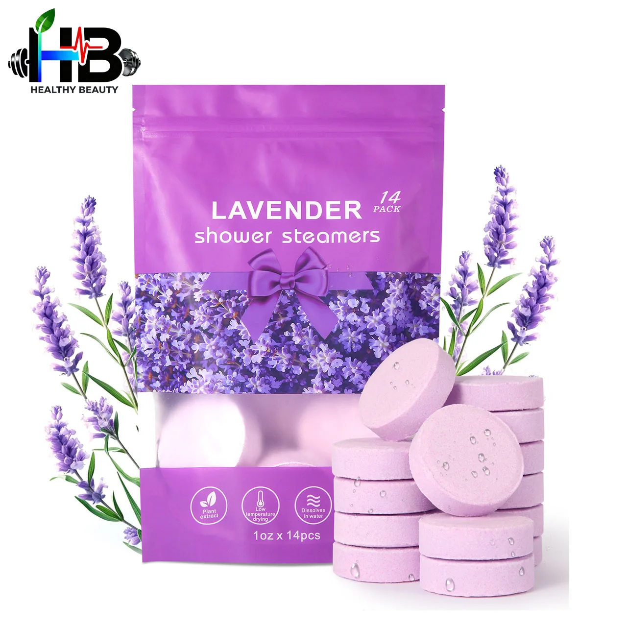 

Lavender Shower Steamers Body Restore Bath Bombs Aromatherapy – Birthday Gifts Easter Basket Stuffers Stress Relief Self Care