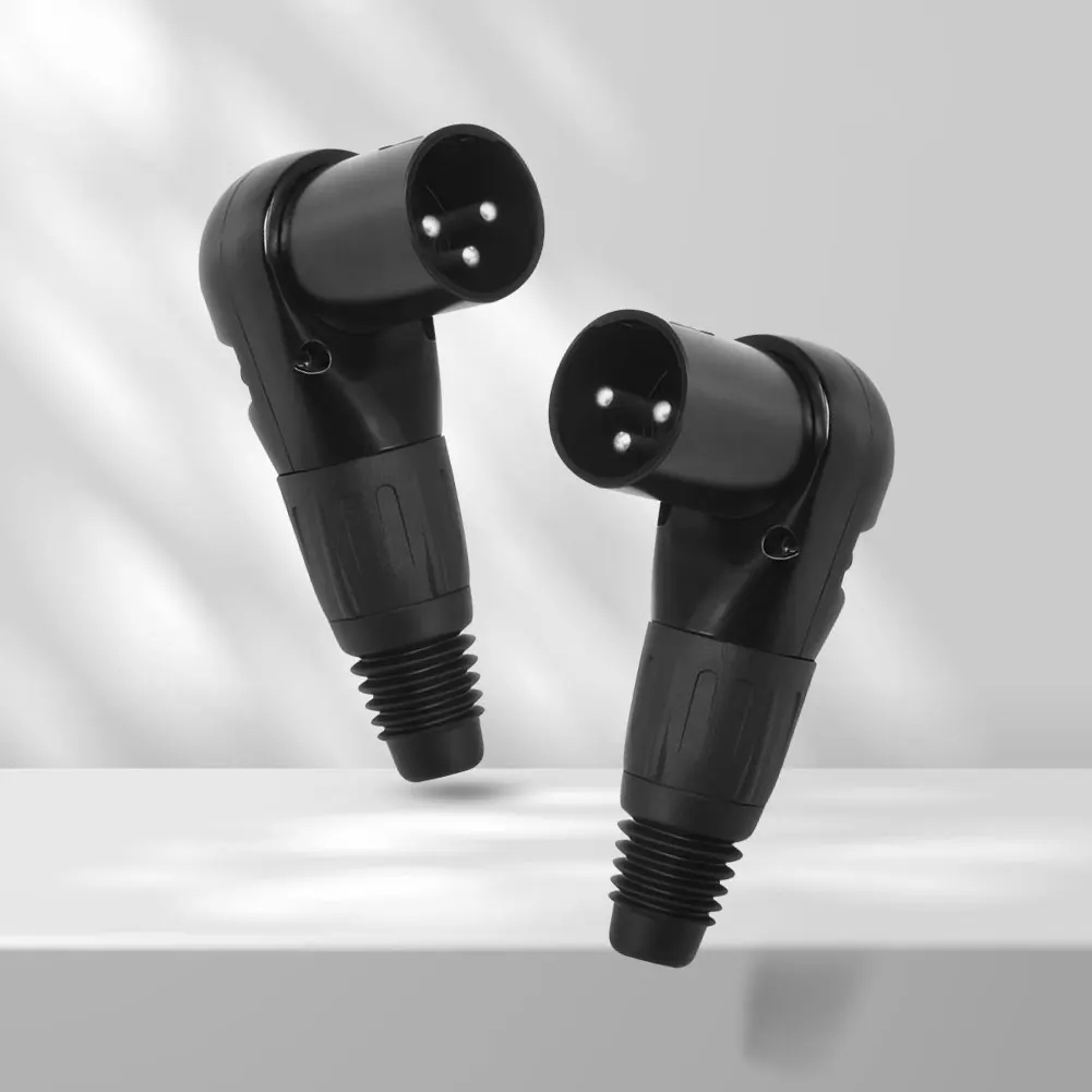 3Pin XLR الزاوية اليمنى موصل ذكر أنثى Micphone التوصيل الصوت كابلات الموصلات الزاوية اليمنى 90 درجة سلك الصوت موصل