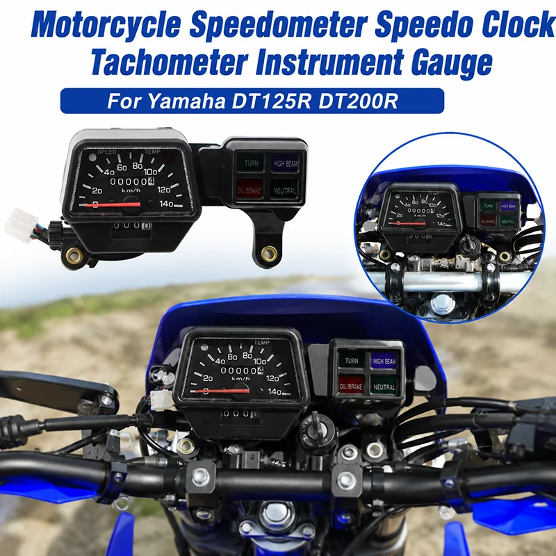 Speedometer Speedo Clock Tachometer Instrument Gauge For Yamaha DT125R DT200R Speedo Meter Instrument