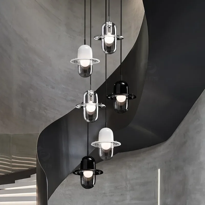Nordic Modern Simple Restaurant Bar Counter Bedroom Creative Glass Single Head Chandelier