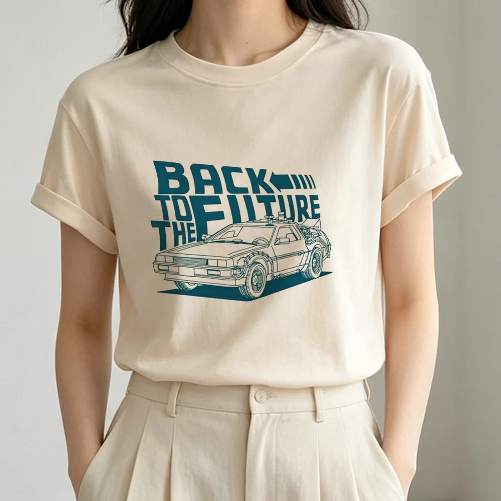 Back to the Future Shirt Girl Anime Korean Fashion Aesthetic t Shirt Cute Emo Japan Cheap Kawaii crop top women meme top tees