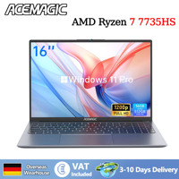 ACEMAGIC Laptop 16” FHD Gaming Laptop AMD Ryzen 7 7735HS 16GB RAM 512GB SSD Windows 11 Pro Notebook Backlit KB Wifi6 BT5.2