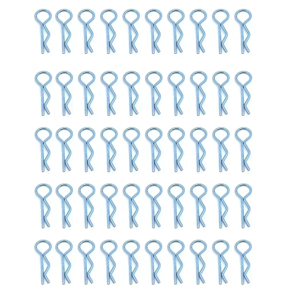 

50PCS RC Car Parts 1/10 Cars Shell Body Clips Pins Housing Latch R Buckles Fixed for 1:10 Crawler Buggy Drift Model Car
