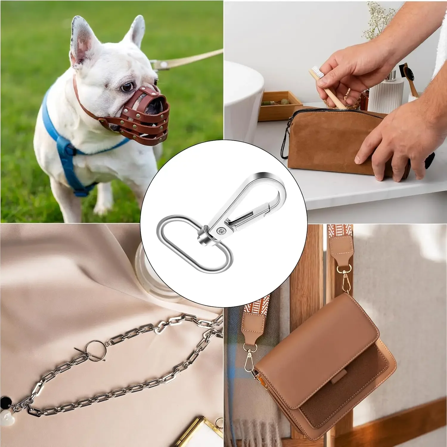 5pcs Metal Swivel Snap Clasps Buckles Lobster Clasp Swivel Trigger Clips Snap Hook Bag Strap Buckle DIY Sewing Accessories