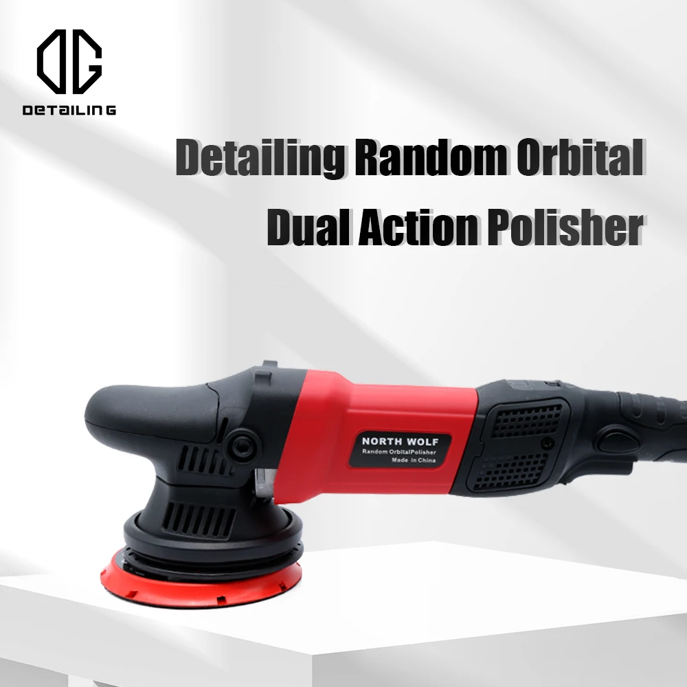 DETAILING 5Inch 6Inch 900W Dual Action Car Polisher Auto Orbit 15mm 21mm Polishing Machine with Sponge Buffing Pads Accessories