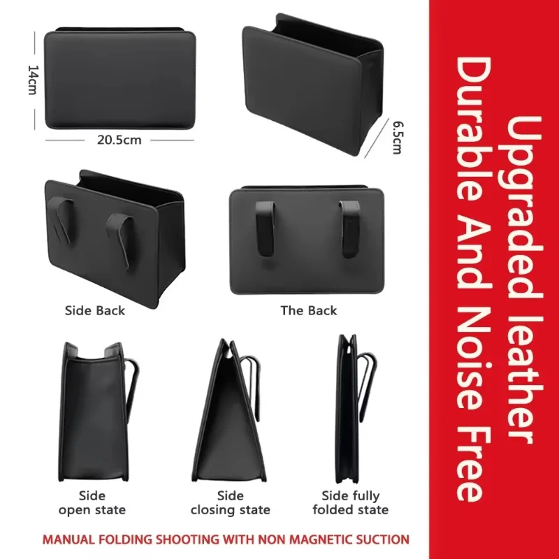 1 Pc Car Trash Can Car Door Storage Box Foldable Seat Back Hanging Storage Bag Storage Box Car Interior Products Accessories view 3
